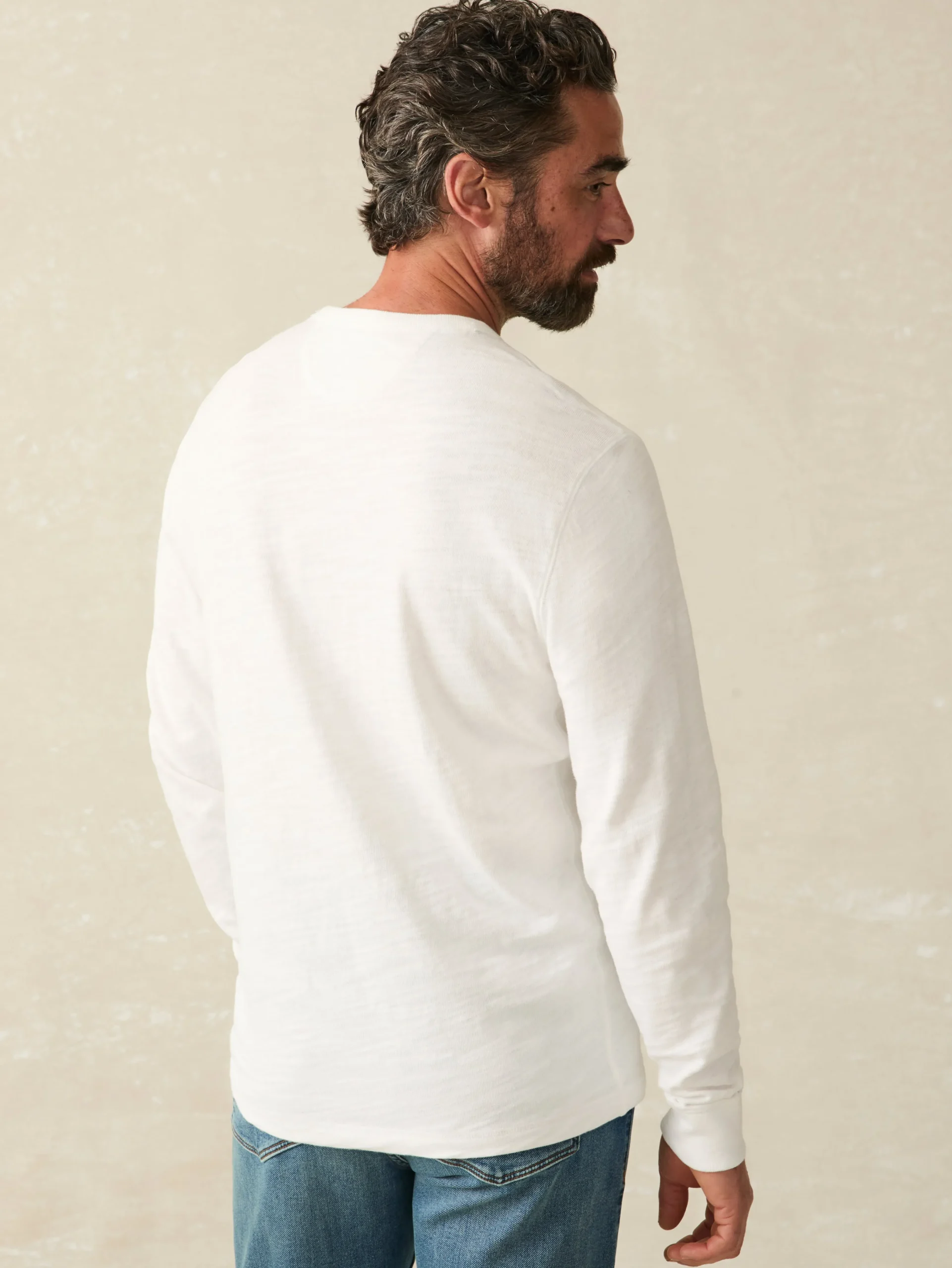 Sunwashed Slub Crew -*Faherty Brand Best
