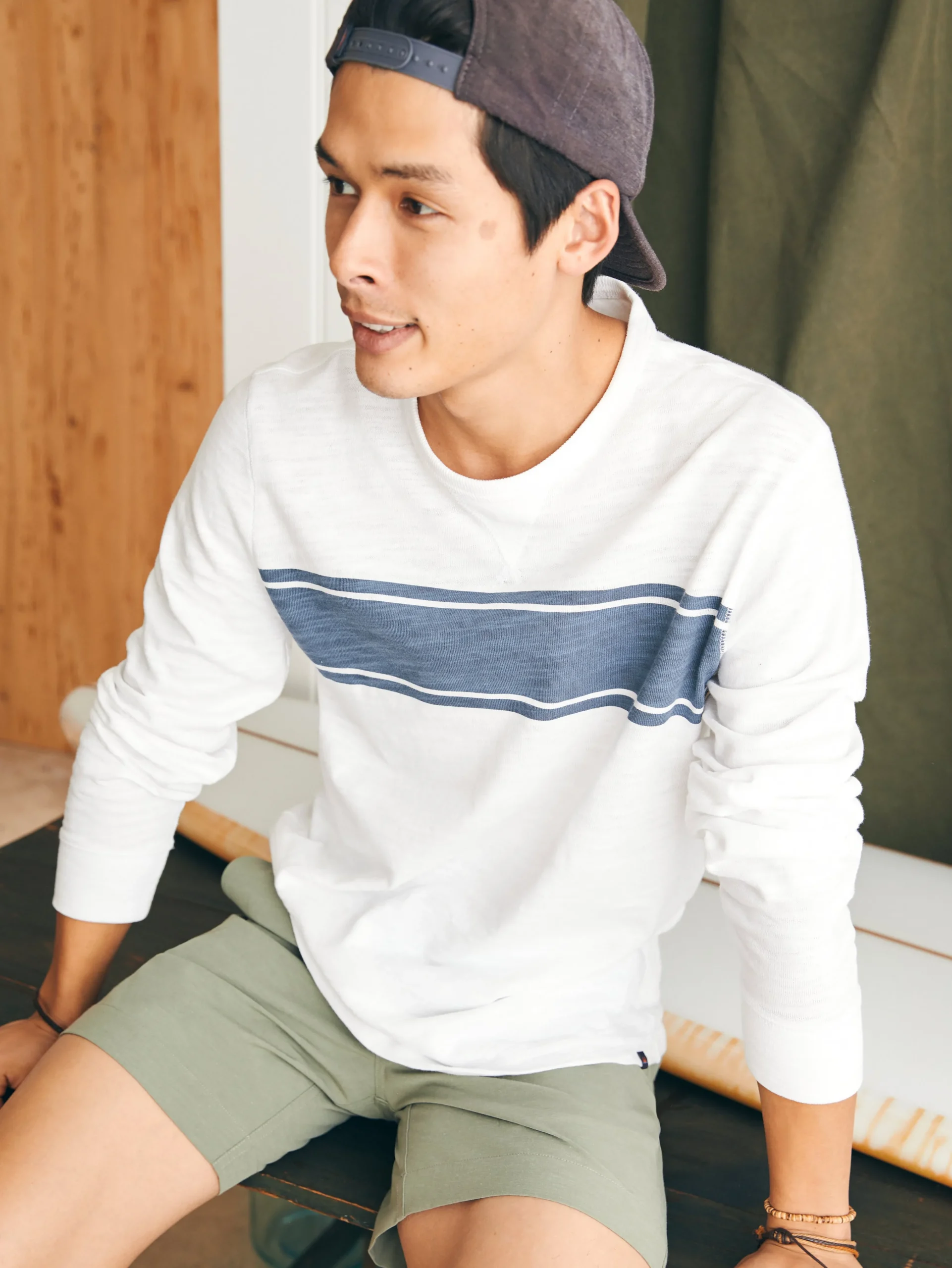 Sunwashed Slub Crew -*Faherty Brand Outlet