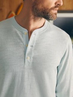 Sunwashed Slub Henley -*Faherty Brand
