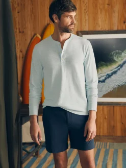 Sunwashed Slub Henley (Tall) -*Faherty Brand Discount