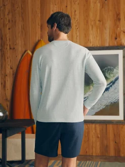 Sunwashed Slub Henley (Tall) -*Faherty Brand Discount