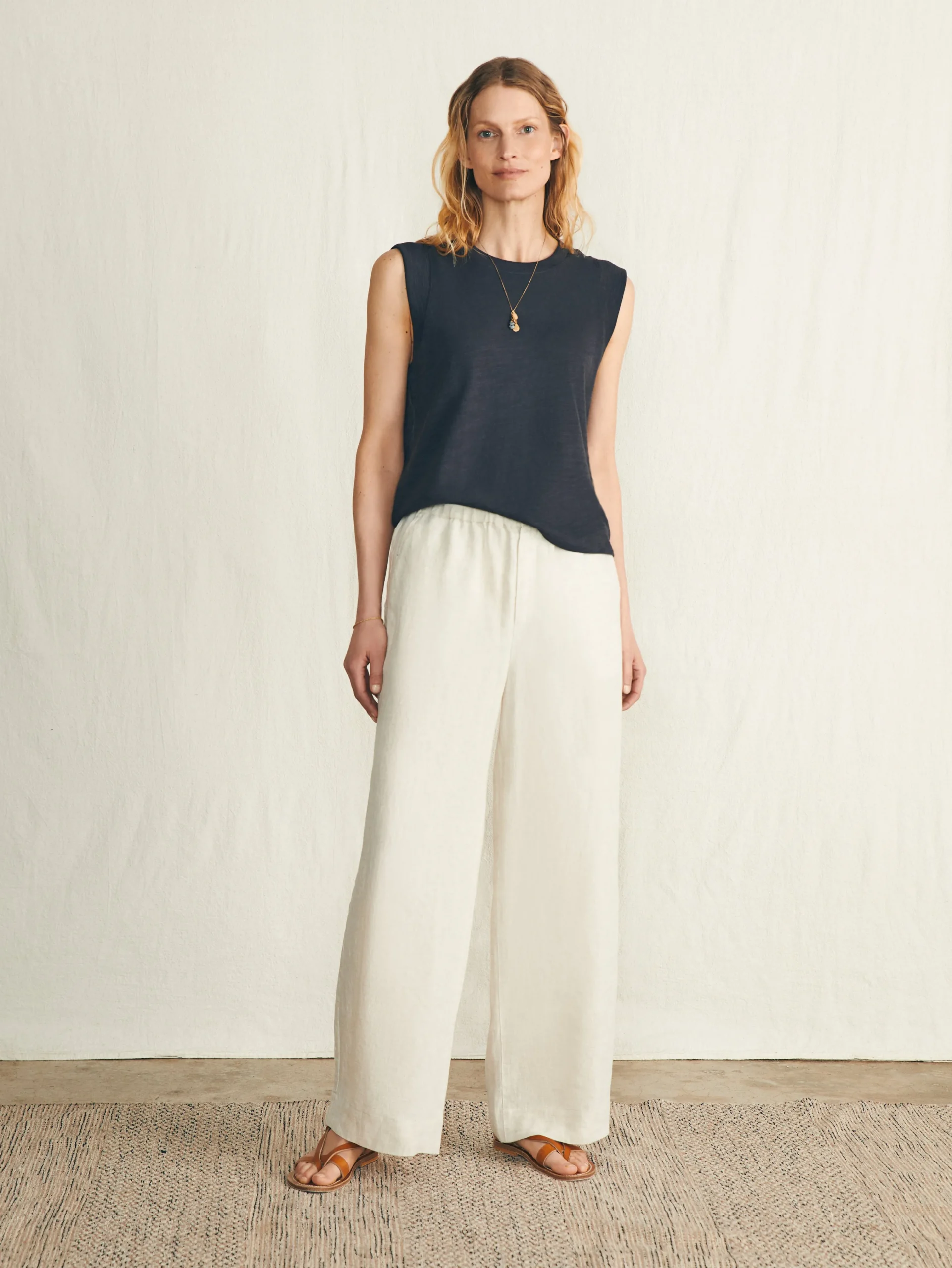 Sunwashed Slub Muscle Tank -*Faherty Brand