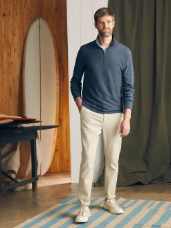 Sunwashed Slub Quarter Zip (Tall) -*Faherty Brand Clearance