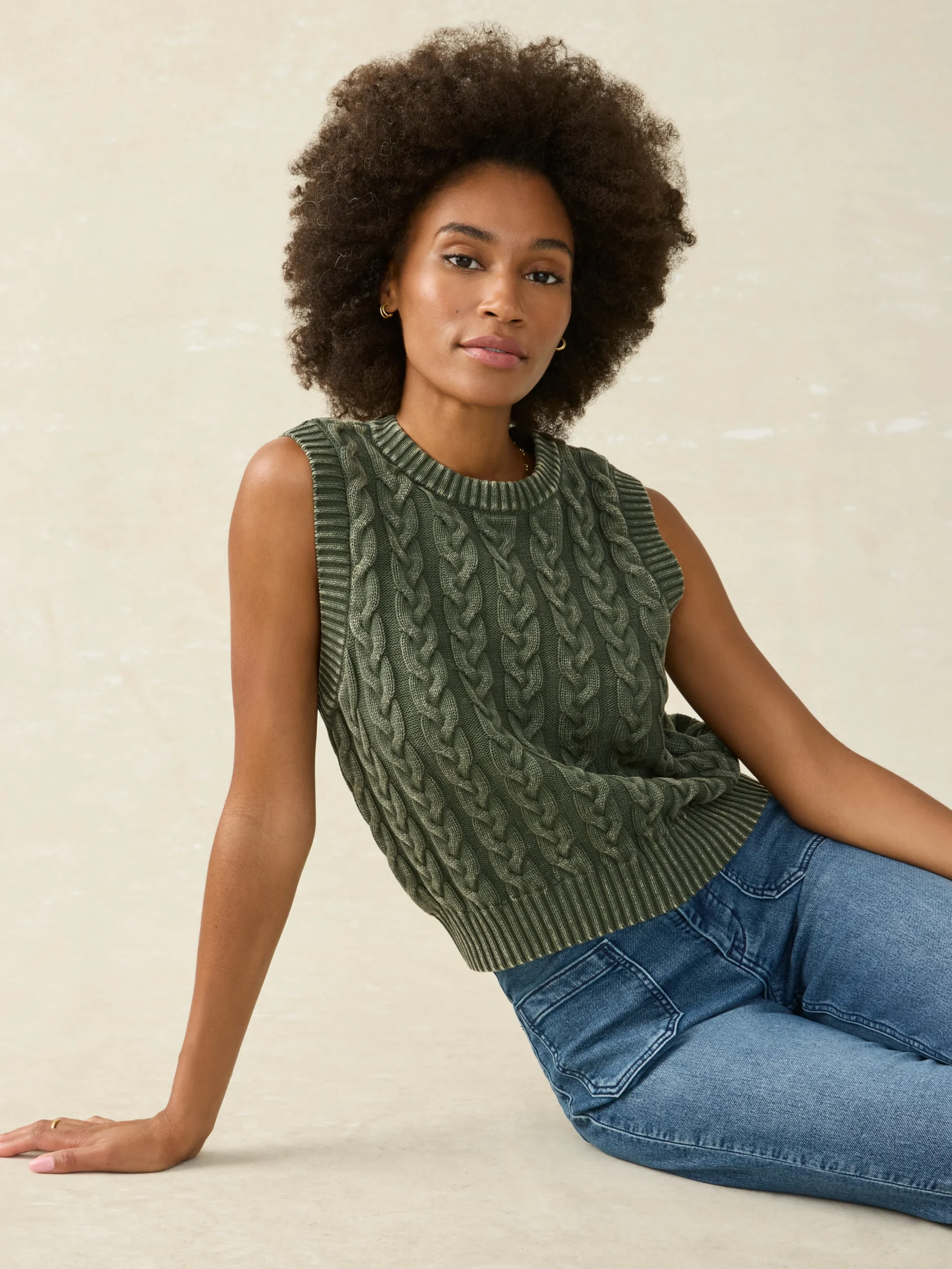 Sunwashed Sweater Vest -*Faherty Brand Clearance