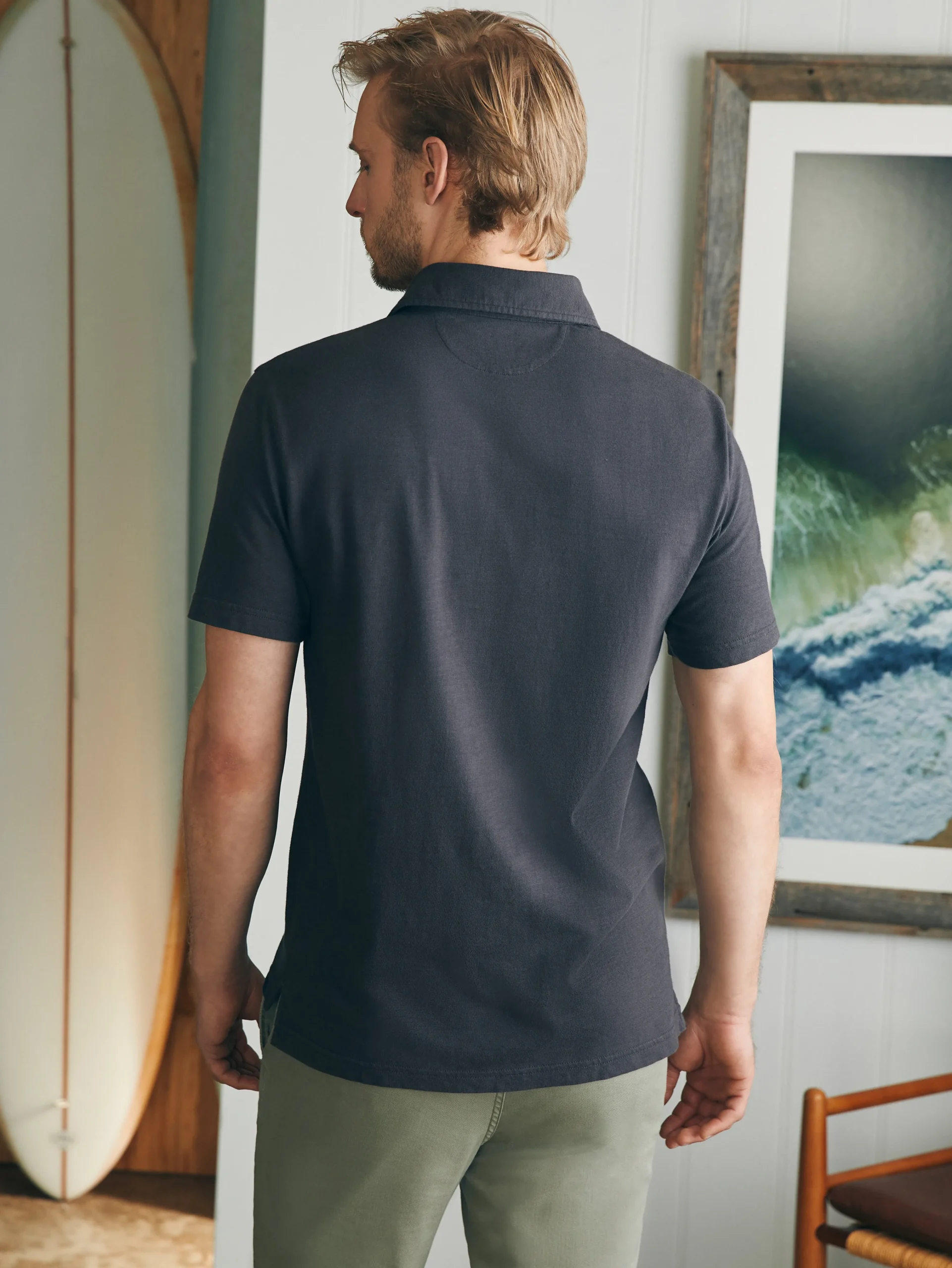 Sunwashed T-Shirt Polo -*Faherty Brand Clearance