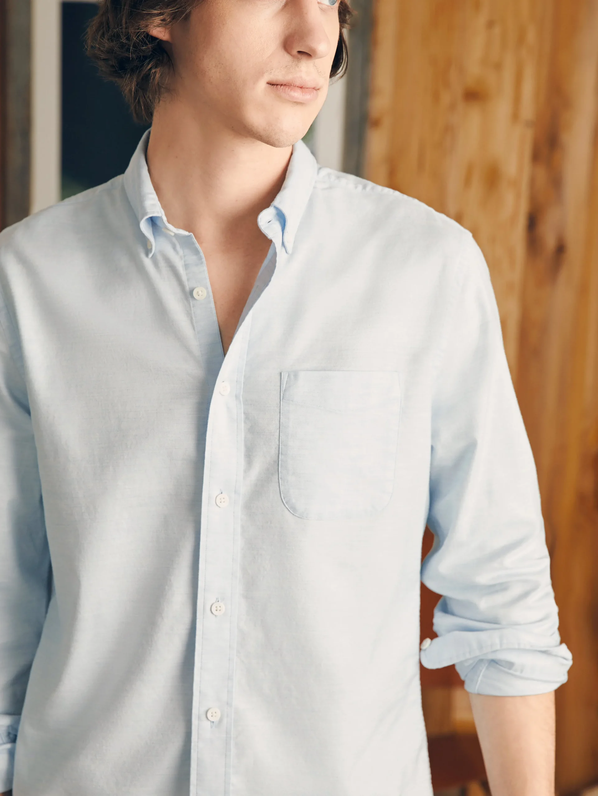 Supima Oxford Shirt (Tall) -*Faherty Brand New
