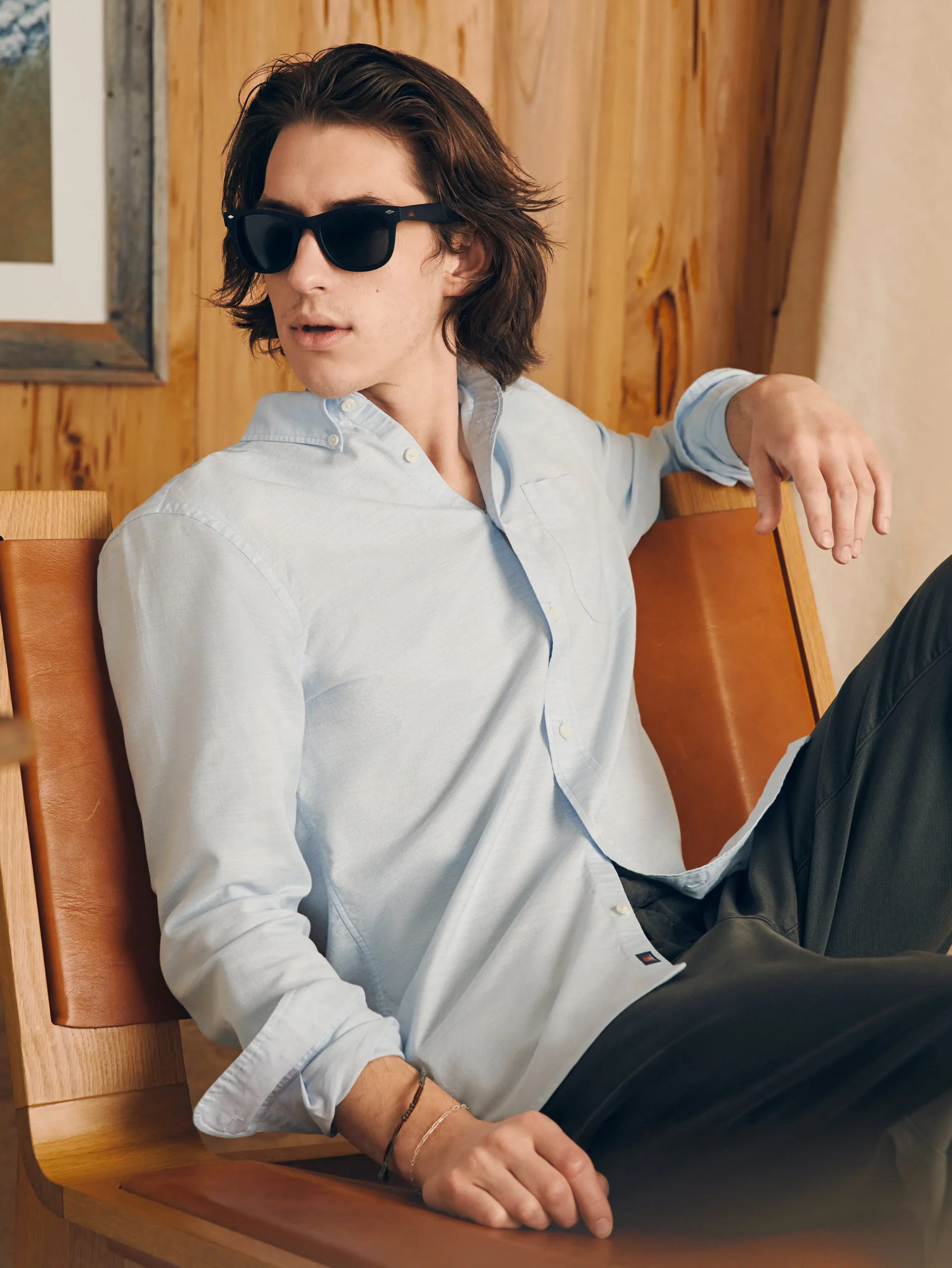Supima Oxford Shirt (Tall) -*Faherty Brand New
