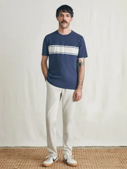 Surf Stripe Sunwashed Pocket Tee -*Faherty Brand