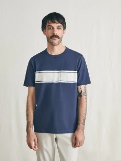 Surf Stripe Sunwashed Pocket Tee -*Faherty Brand