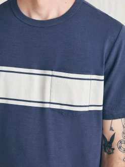 Surf Stripe Sunwashed Tee (Tall) -*Faherty Brand Online