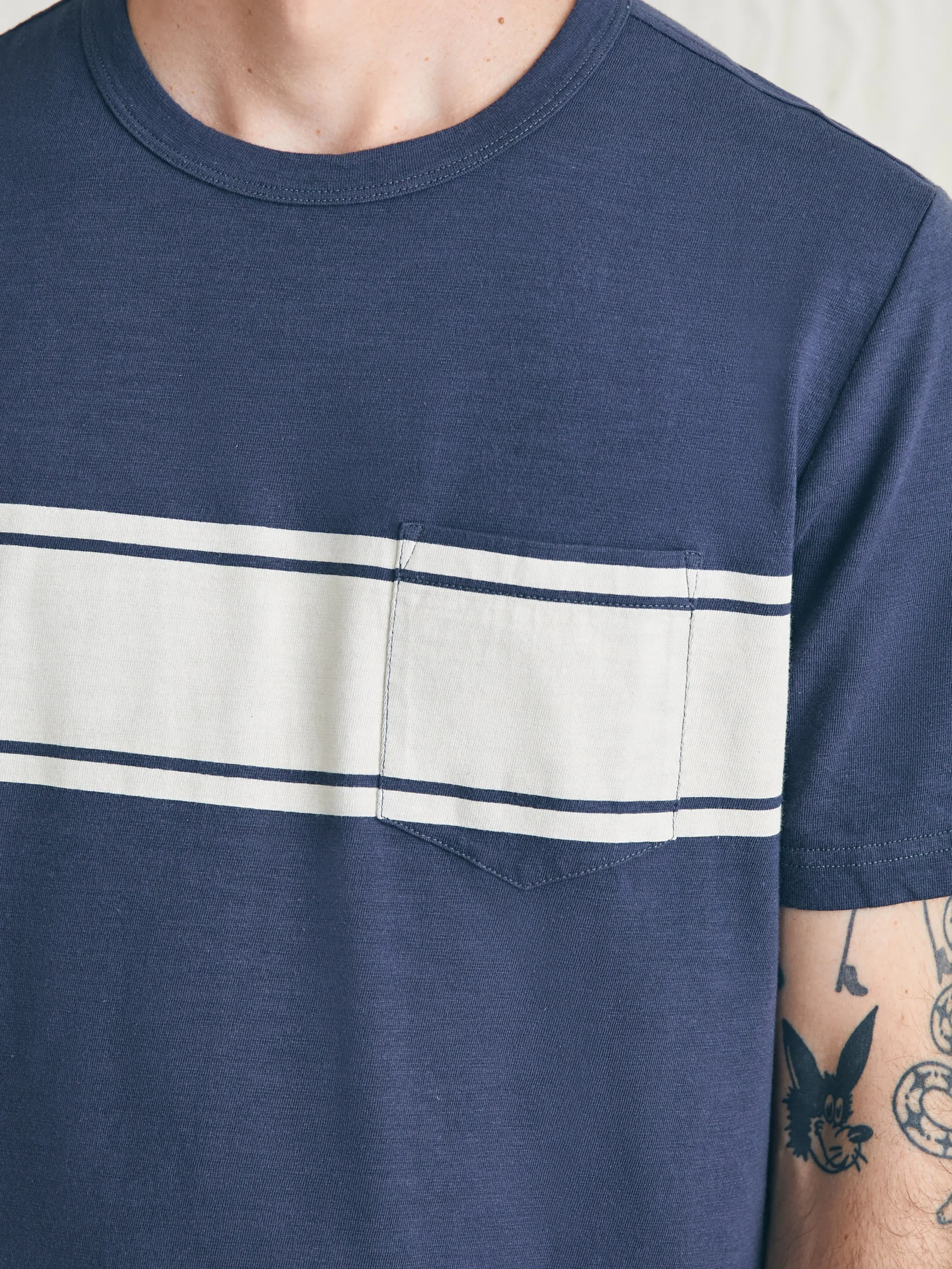 Surf Stripe Sunwashed Tee (Tall) -*Faherty Brand Online