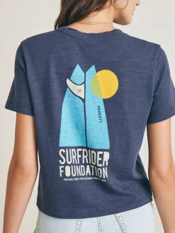 Surfrider Sunwashed Cropped Tee -*Faherty Brand Online