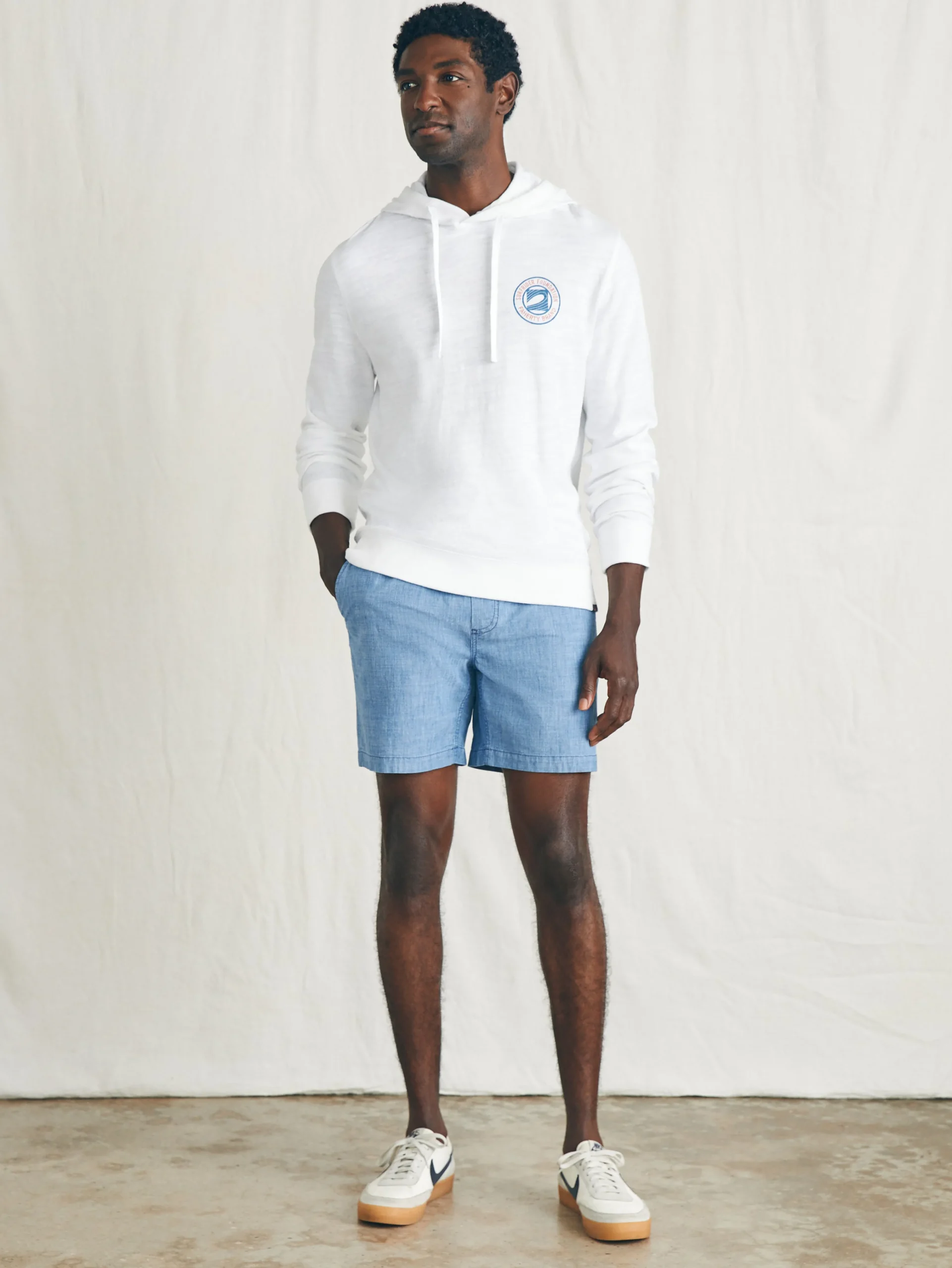 Surfrider Sunwashed Slub Hoodie -*Faherty Brand New