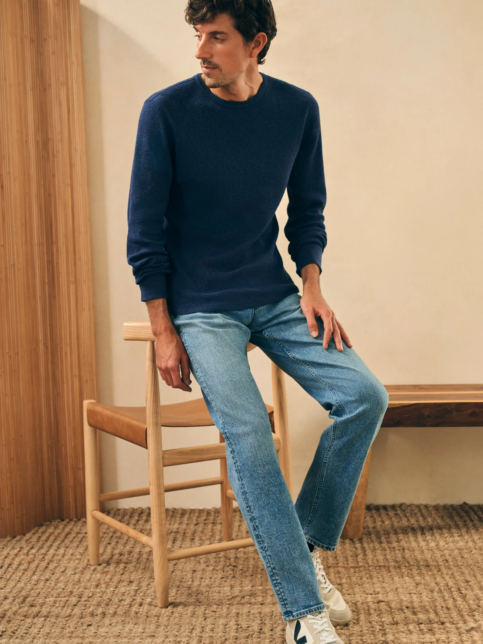 Surplus Waffle Crew -*Faherty Brand New