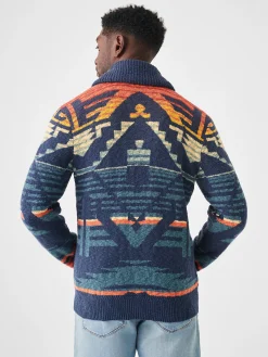Thunder Voice Eagle Cardigan -*Faherty Brand New