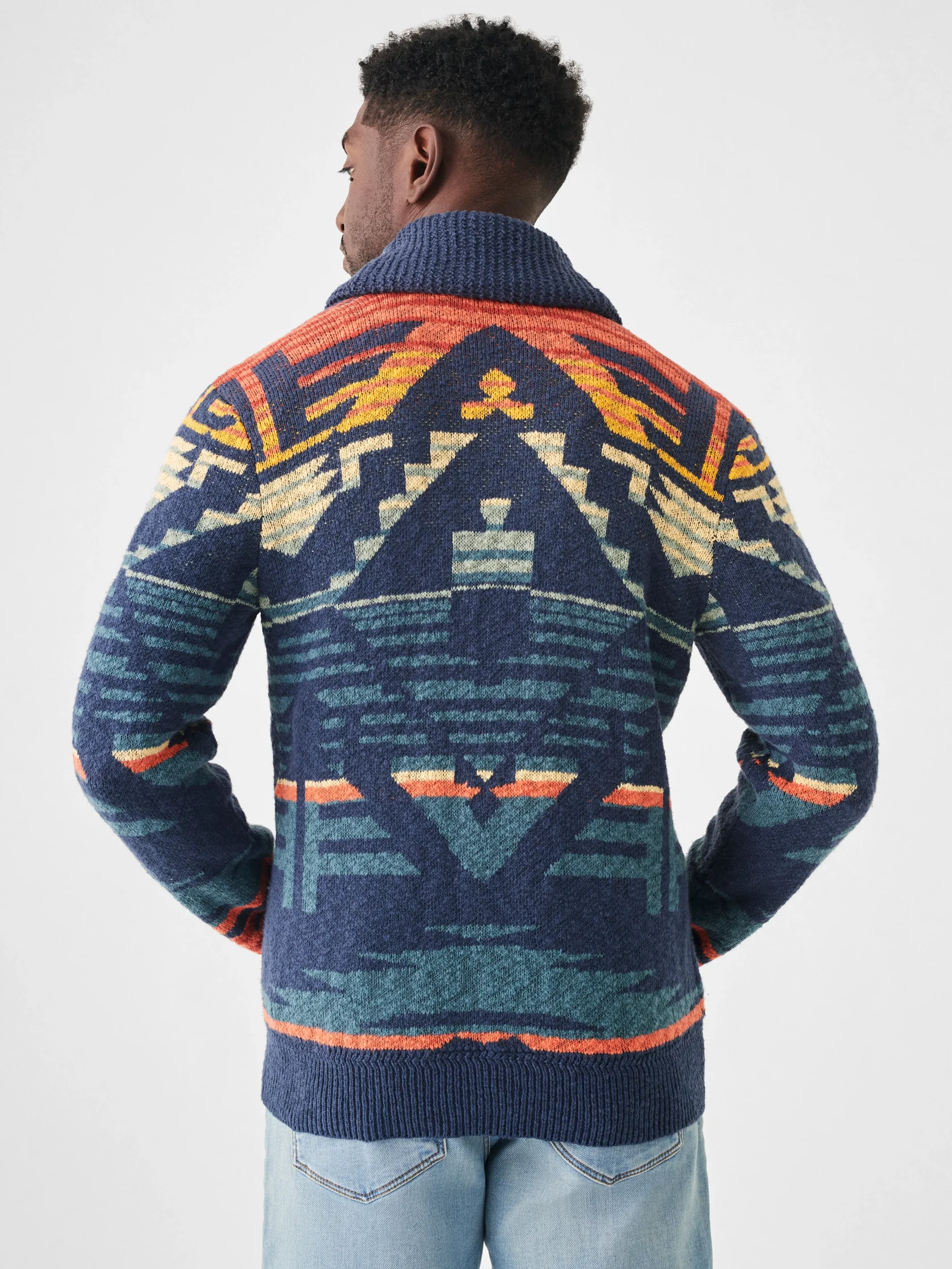 Thunder Voice Eagle Cardigan -*Faherty Brand New