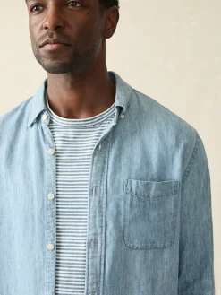 Tried & True Chambray Shirt -*Faherty Brand Discount