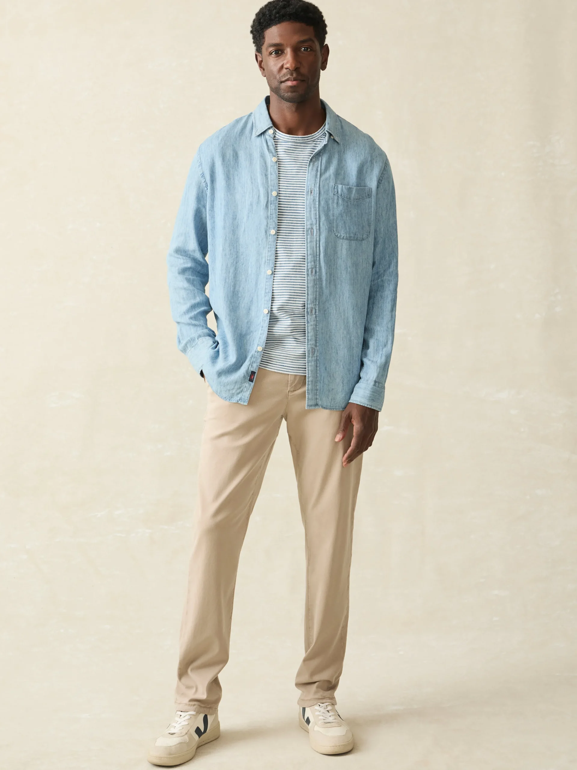 Tried & True Chambray Shirt -*Faherty Brand Discount