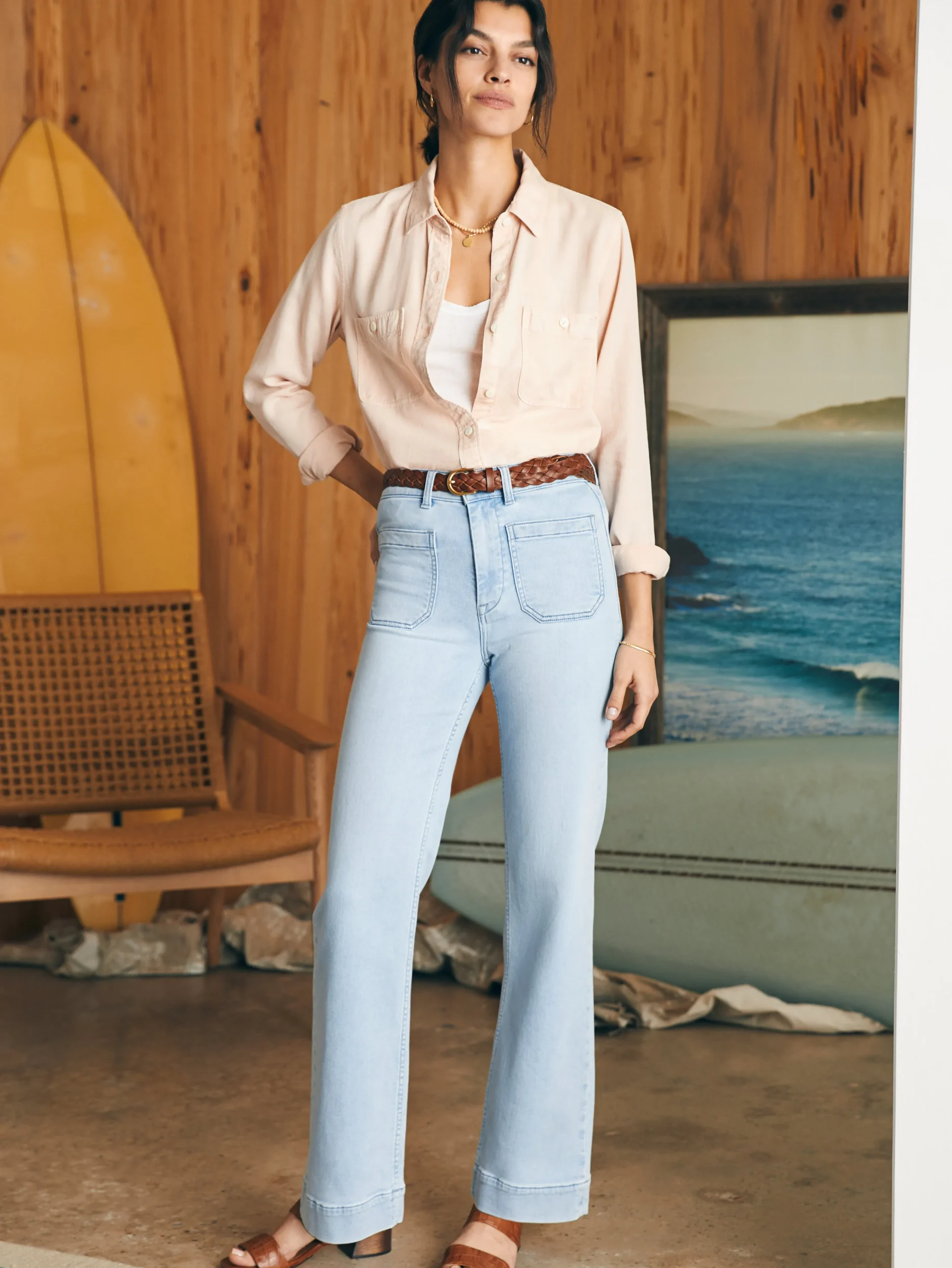 Tried & True Chambray Shirt -*Faherty Brand New