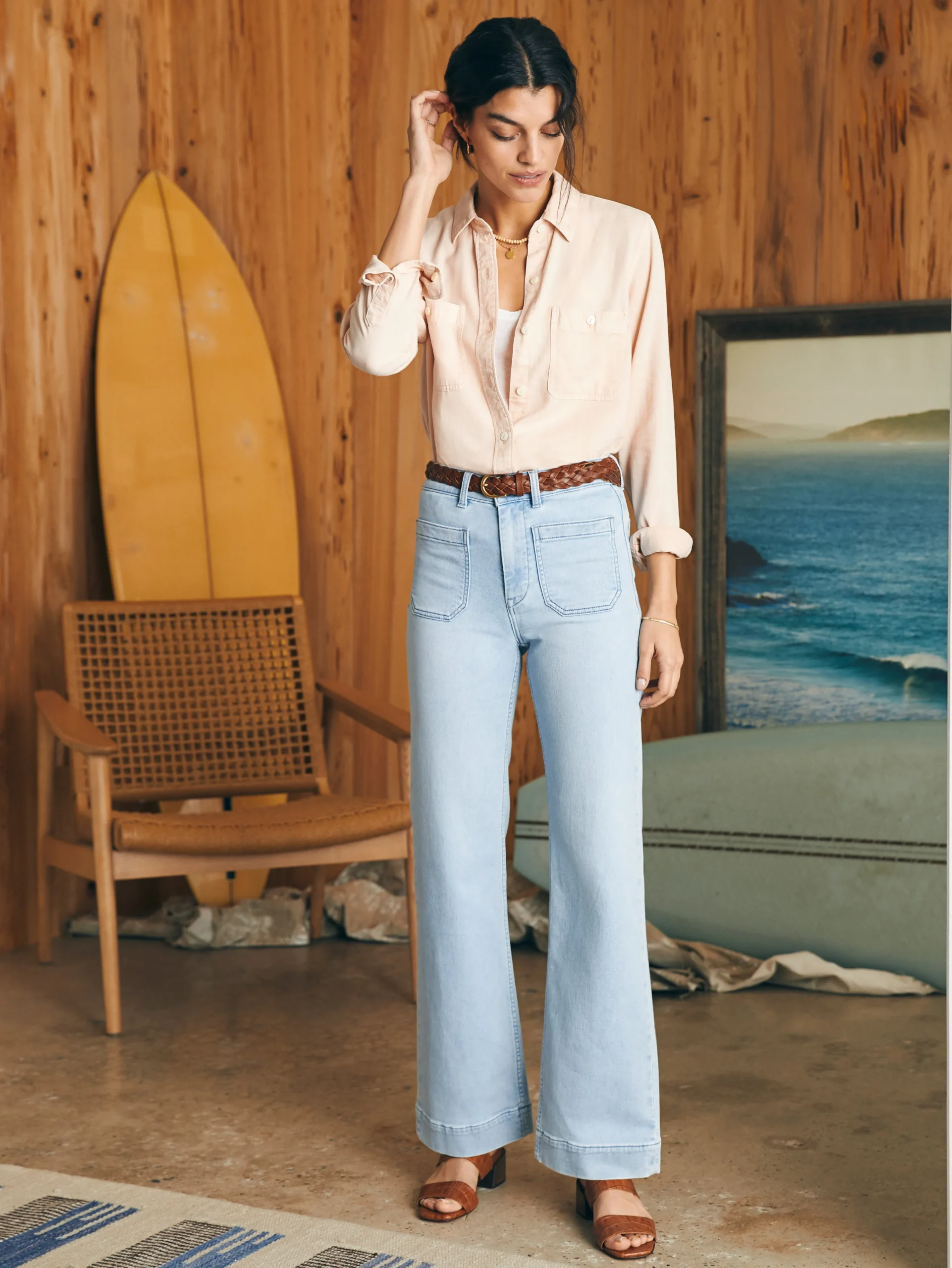 Tried & True Chambray Shirt -*Faherty Brand New