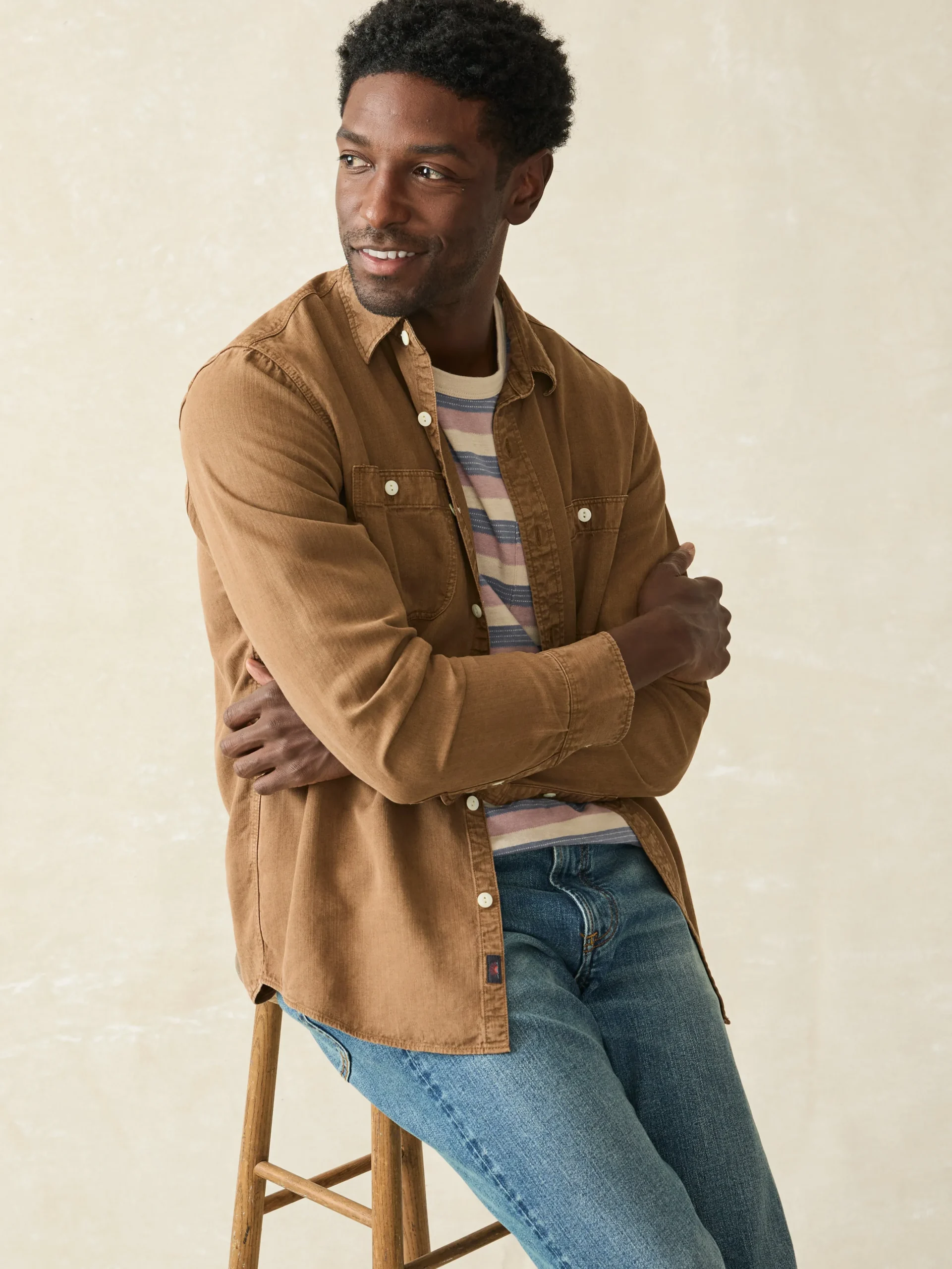 Tried & True Chambray Workshirt -*Faherty Brand Best