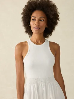 Tropical Cotton Ribbed Tank Dress -*Faherty Brand Outlet
