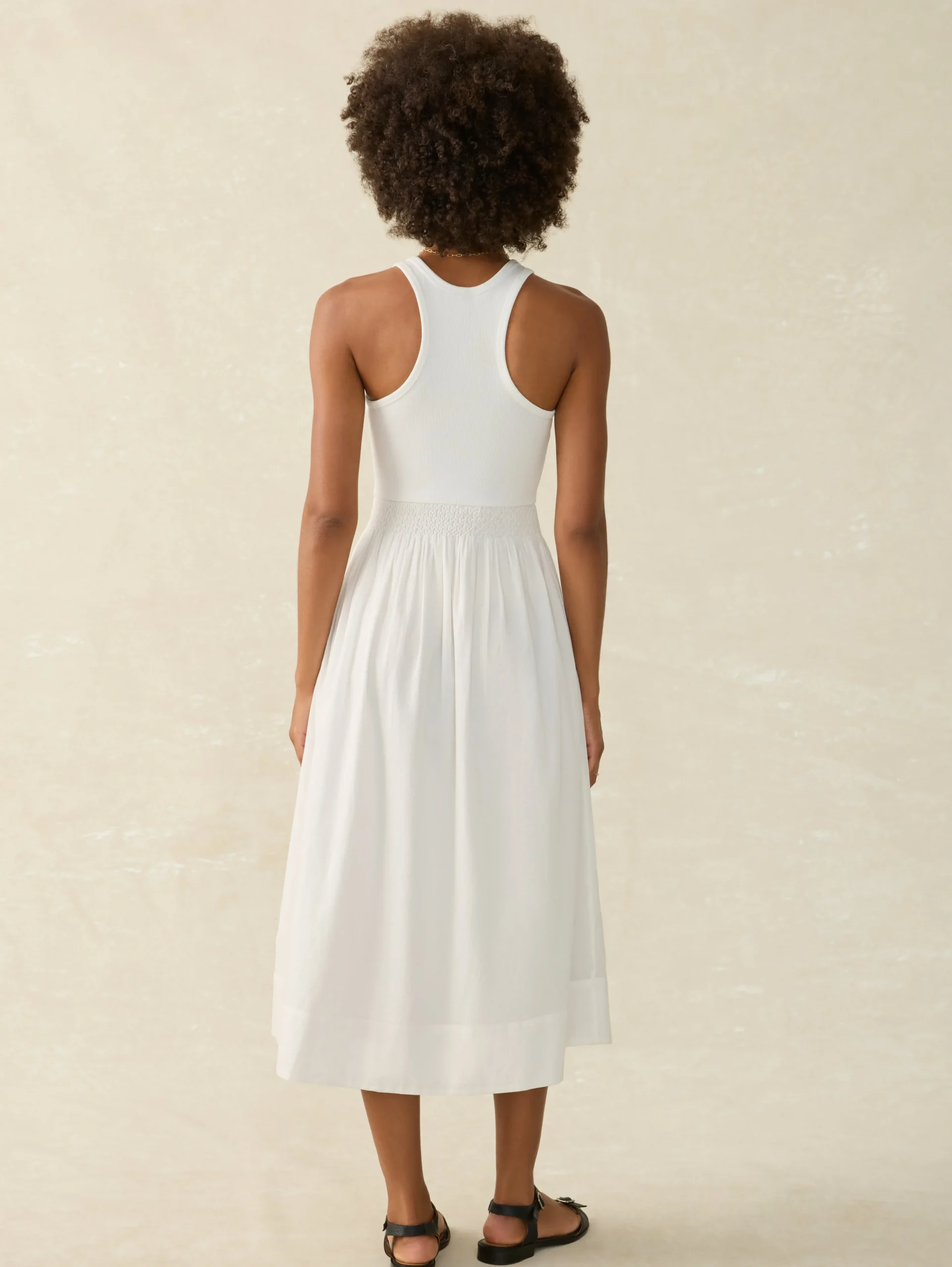 Tropical Cotton Ribbed Tank Dress -*Faherty Brand Outlet